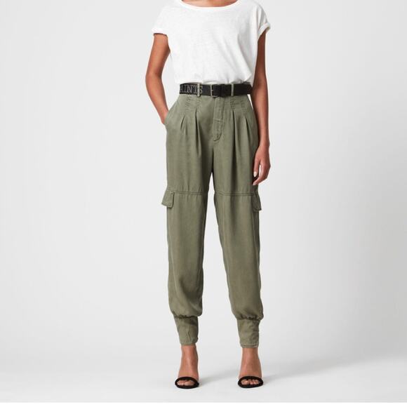 All Saints Khaki Green Paxton Trousers